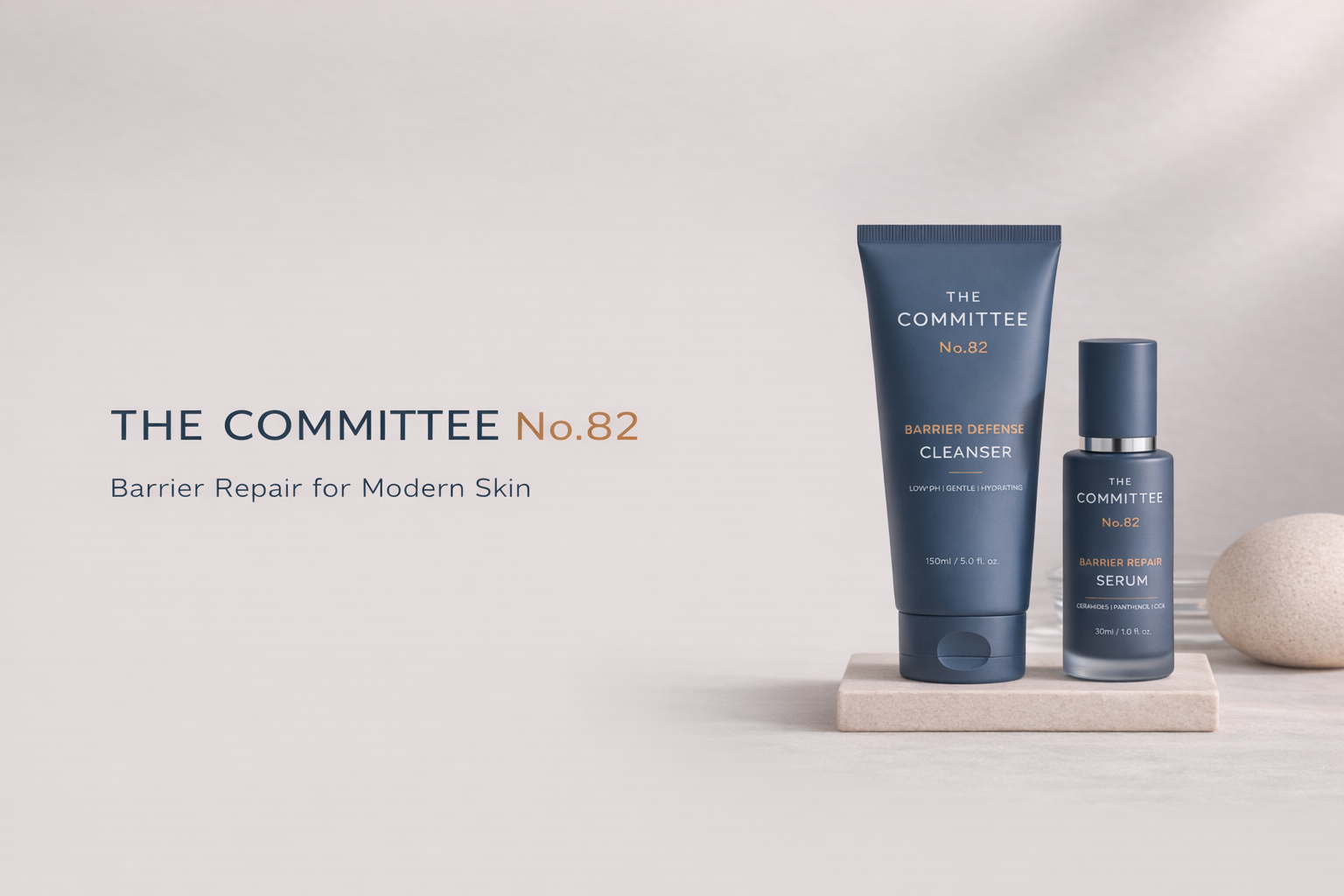 THE COMMITTEE No.82 cleanser and serum